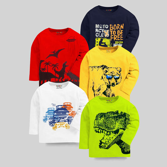 KUCHIPOO Boys Full Sleeves T-Shirts