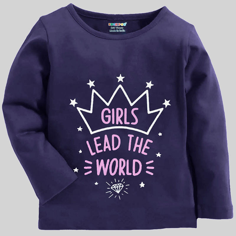 KUCHIPOO Girls Full Sleeves T-Shirts