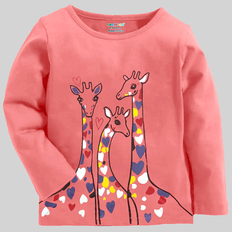 KUCHIPOO Girls Full Sleeves T-Shirts
