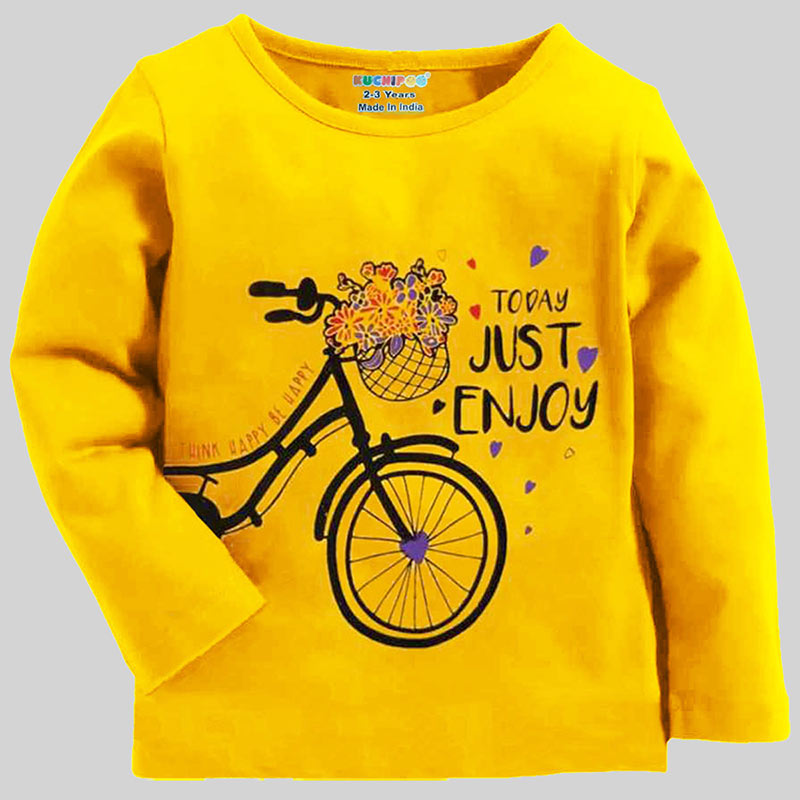 KUCHIPOO Girls Full Sleeves T-Shirts