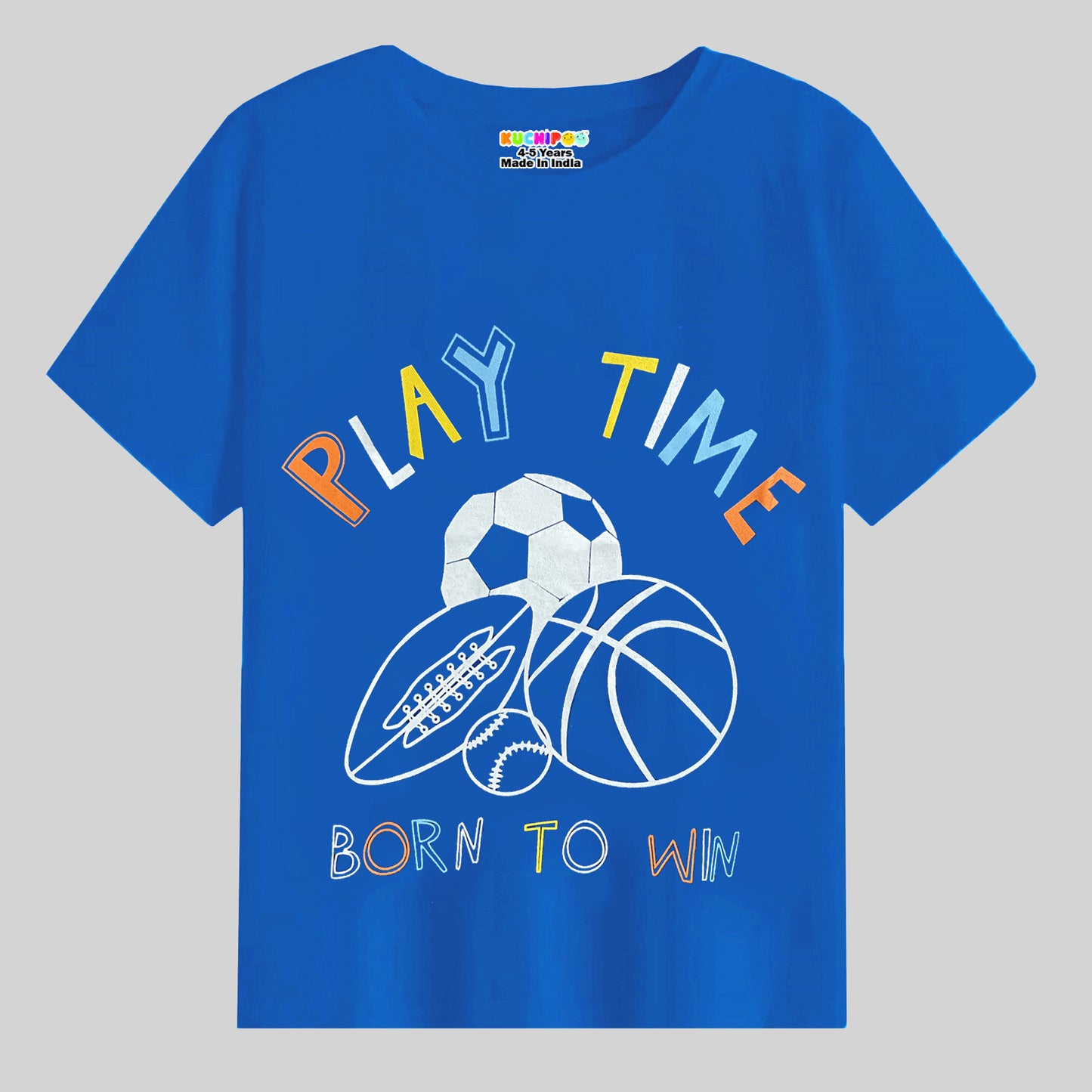 KUCHIPOO Boys Half Sleeves T-Shirts