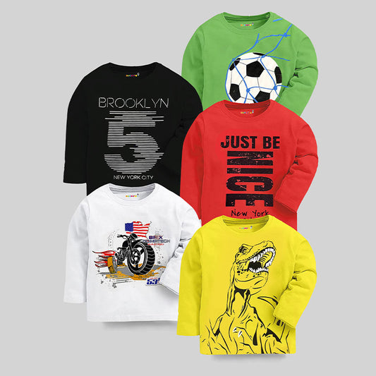 KUCHIPOO Boys Full Sleeves T-Shirts