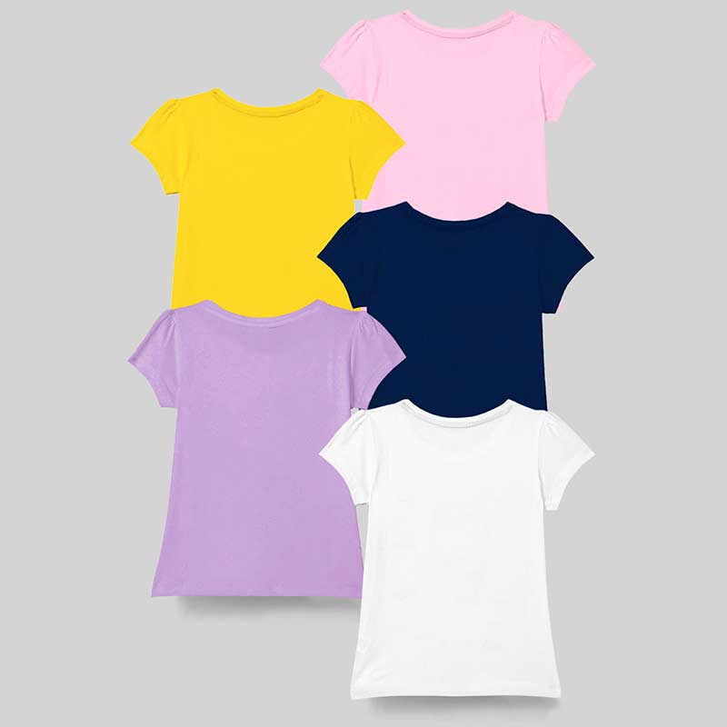 KUCHIPOO Girls Half Sleeves T-Shirts