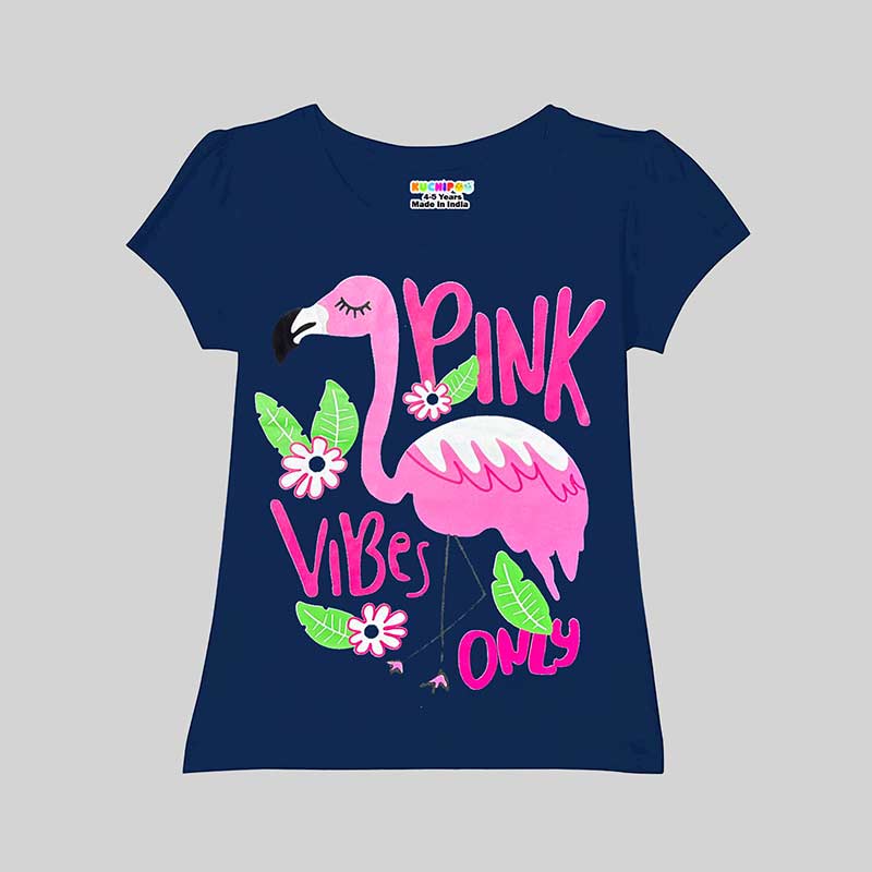 KUCHIPOO Girls Half Sleeves T-Shirts