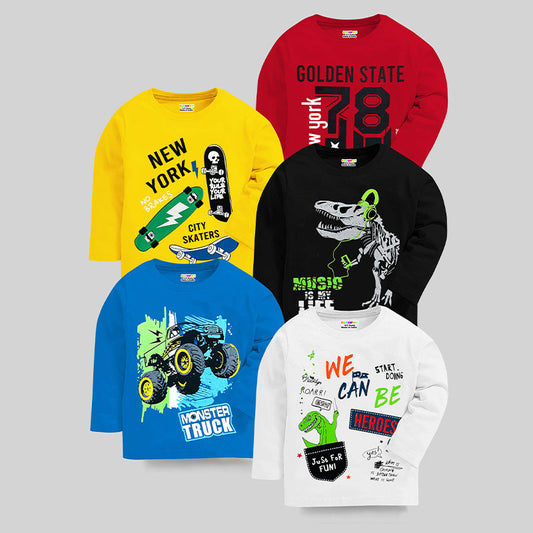 KUCHIPOO Boys Full Sleeves T-Shirts