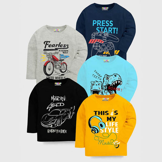 KUCHIPOO Boys Full Sleeves T-Shirts