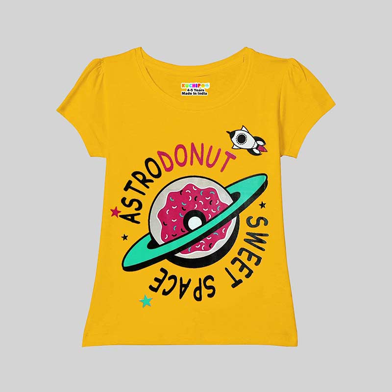 KUCHIPOO Girls Half Sleeves T-Shirts