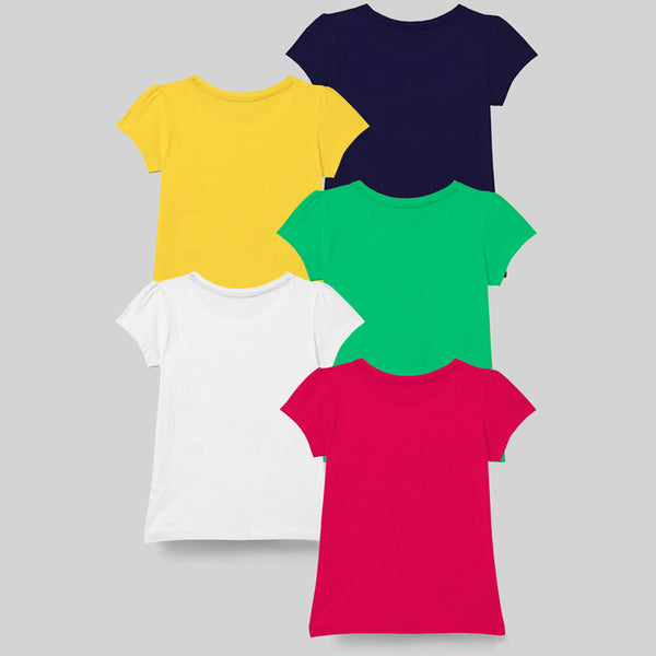 KUCHIPOO Girls Half Sleeves T-Shirts