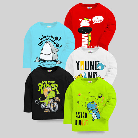 KUCHIPOO Boys Full Sleeves T-Shirts