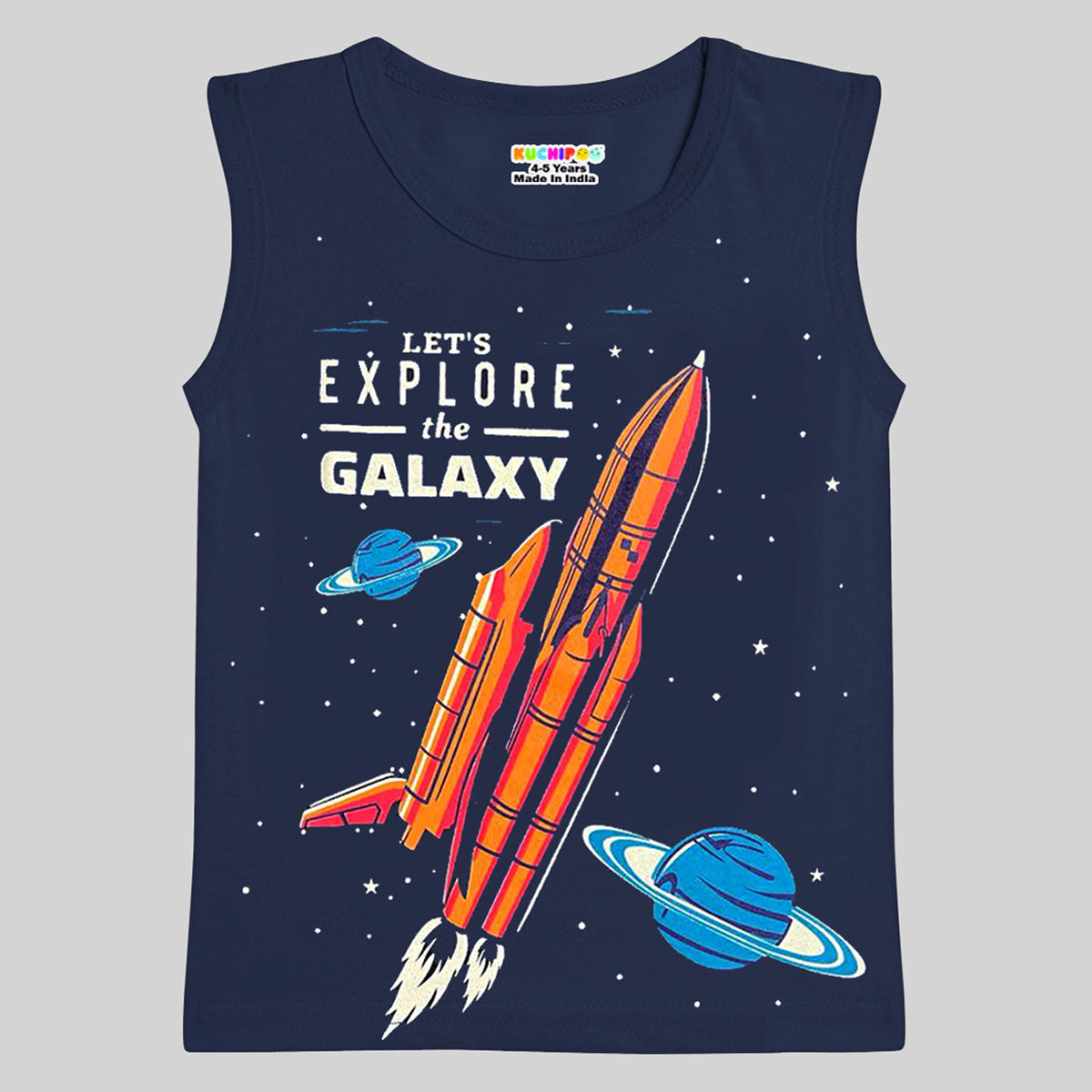 KUCHIPOO Boys Sleeves less T-Shirts