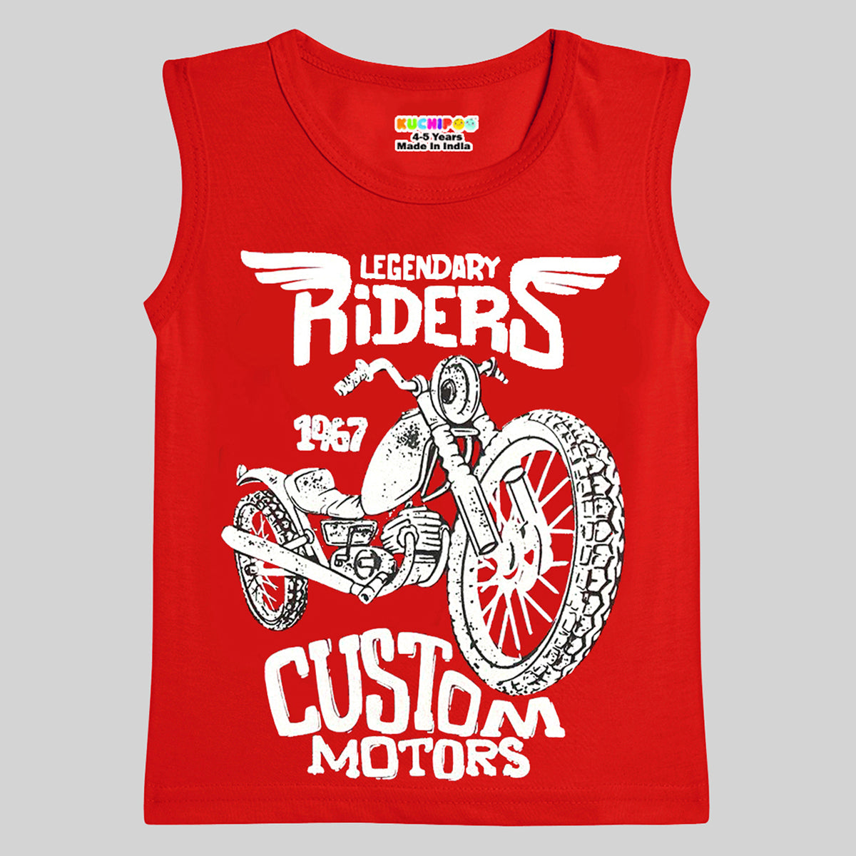 KUCHIPOO Boys Sleeves less T-Shirts