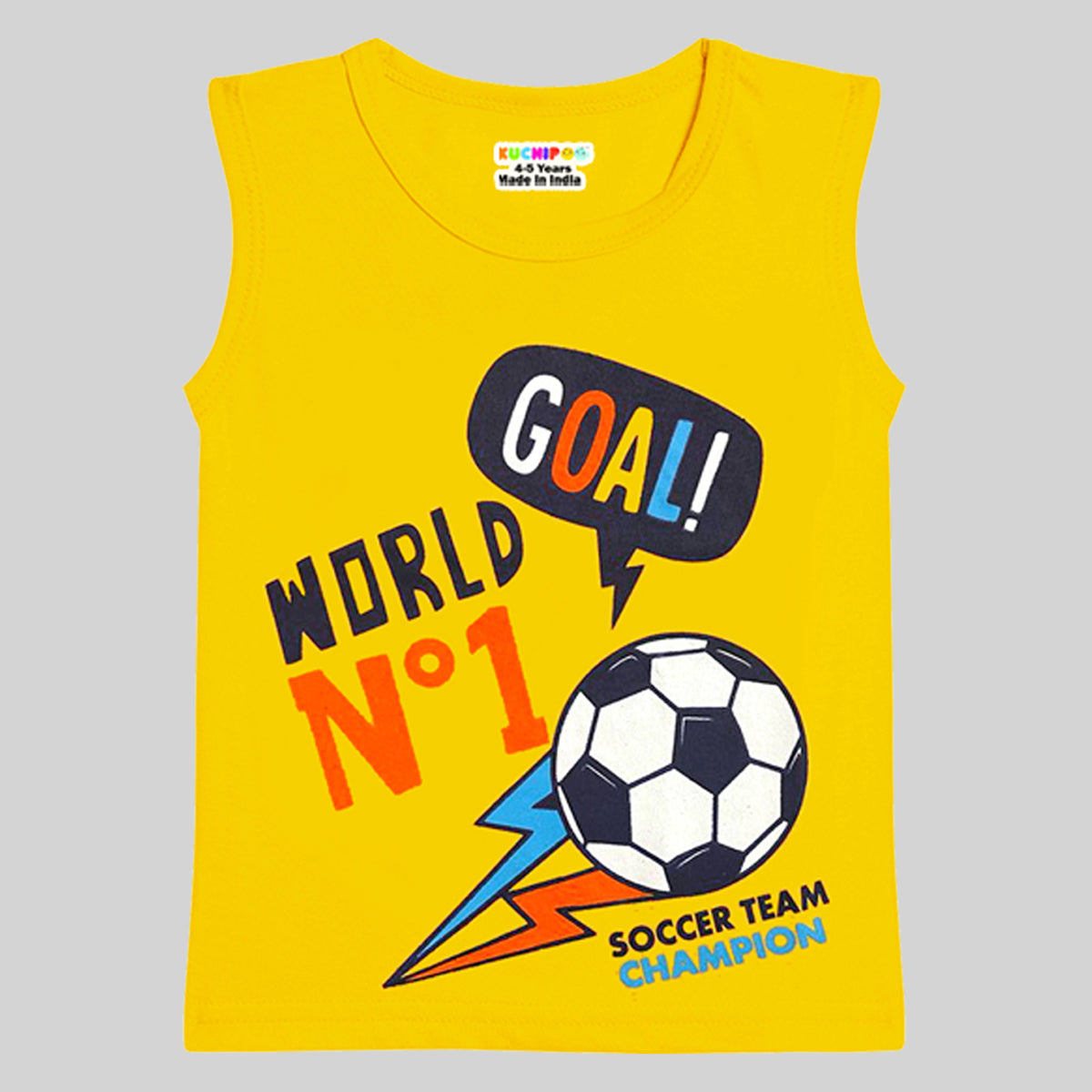 KUCHIPOO Boys Sleeves less T-Shirts