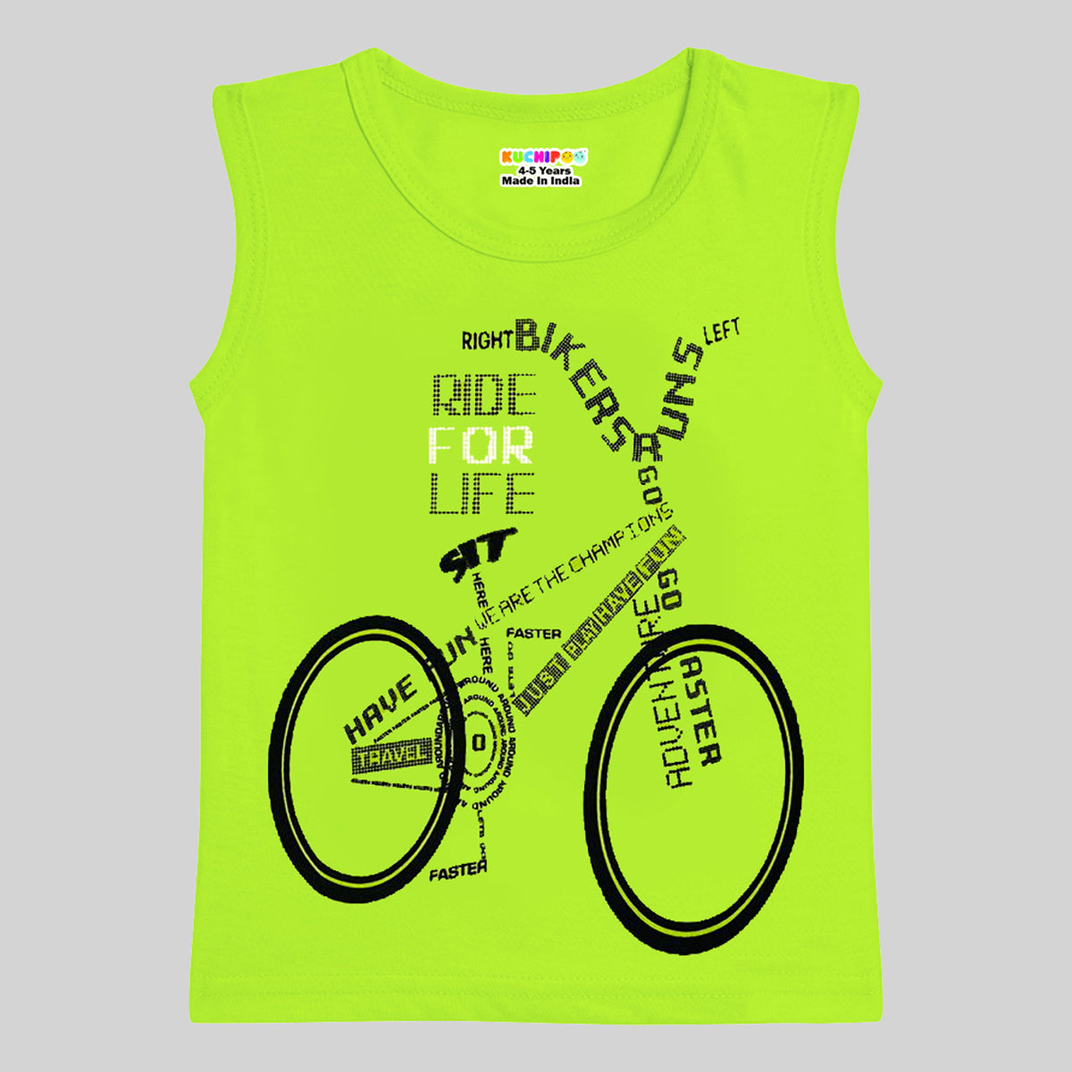 KUCHIPOO Boys Sleeves less T-Shirts