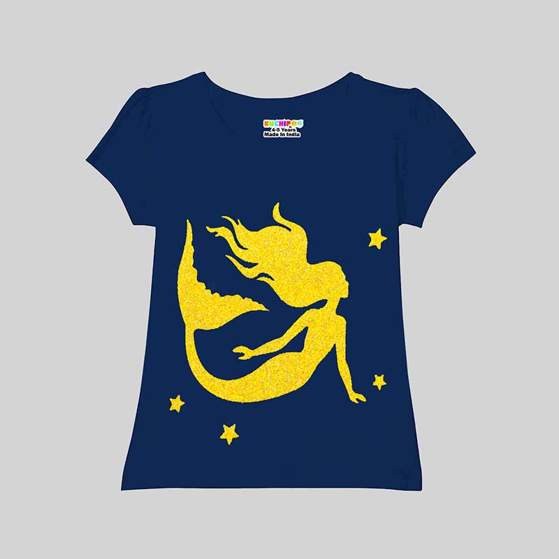 KUCHIPOO Girls Half Sleeves T-Shirts