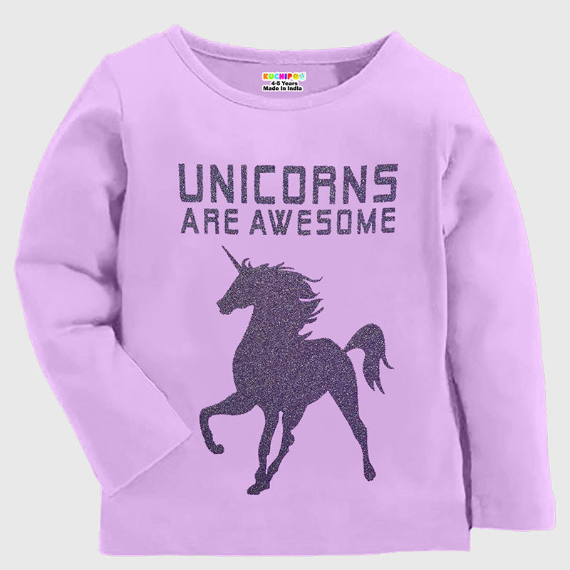 KUCHIPOO Girls Full Sleeves T-Shirts