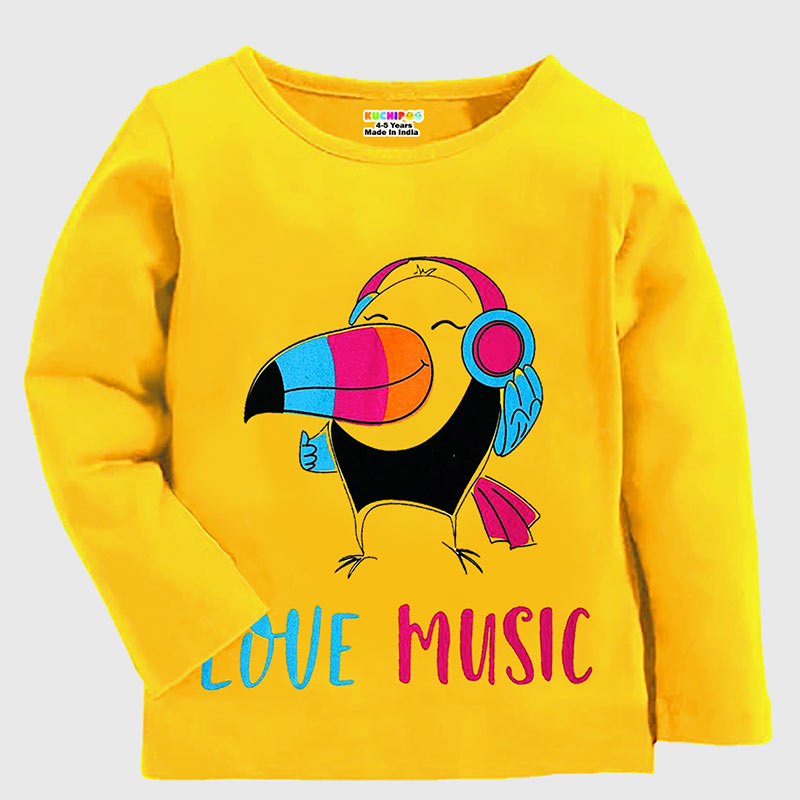 KUCHIPOO Girls Full Sleeves T-Shirts