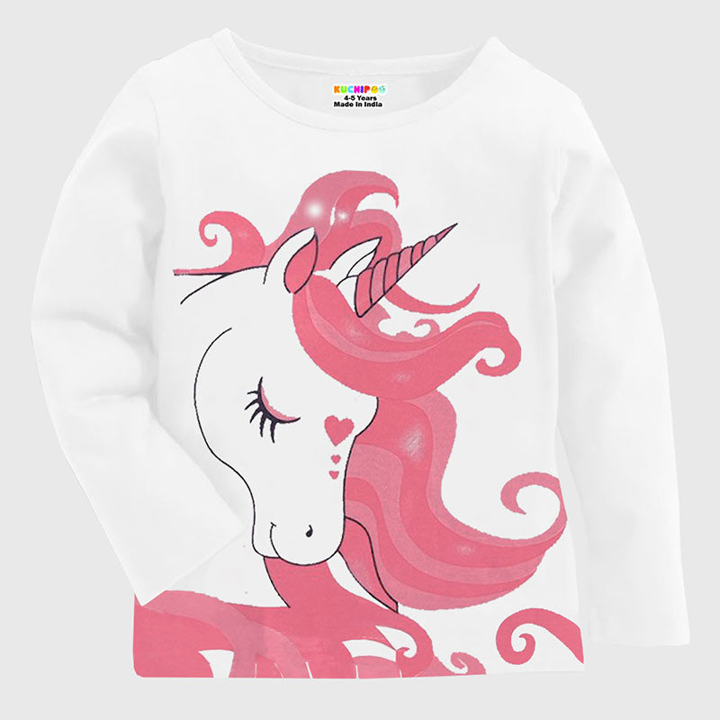 KUCHIPOO Girls Full Sleeves T-Shirts