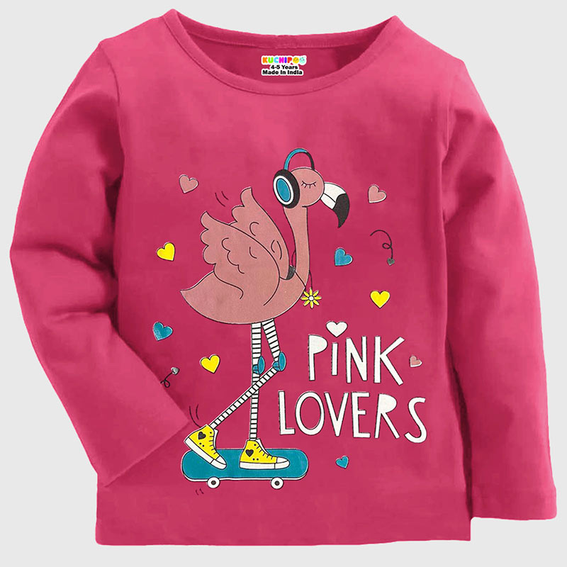 KUCHIPOO Girls Full Sleeves T-Shirts