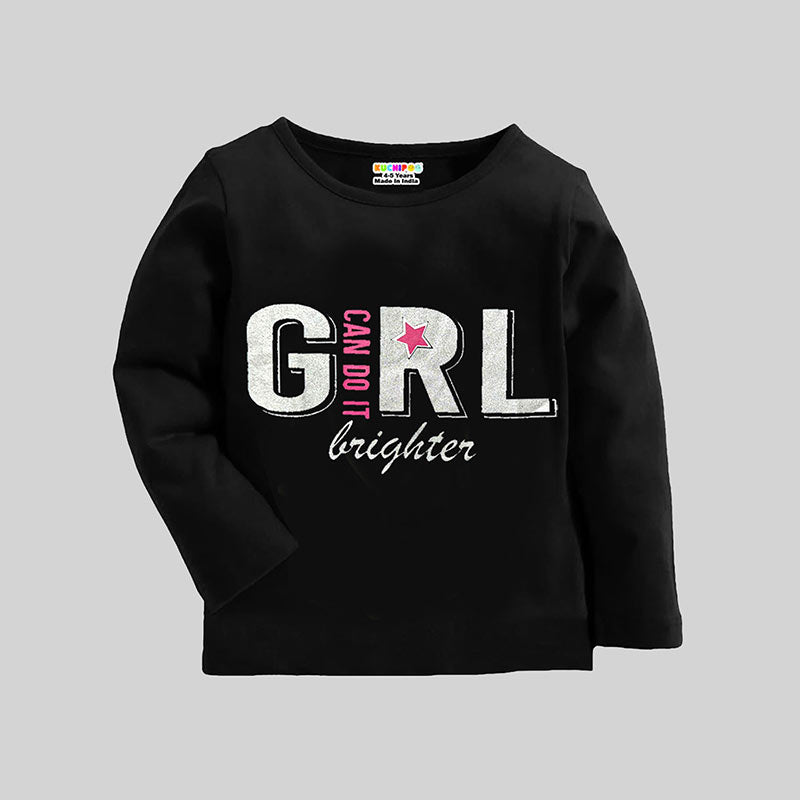 KUCHIPOO Girls Full Sleeves T-Shirts