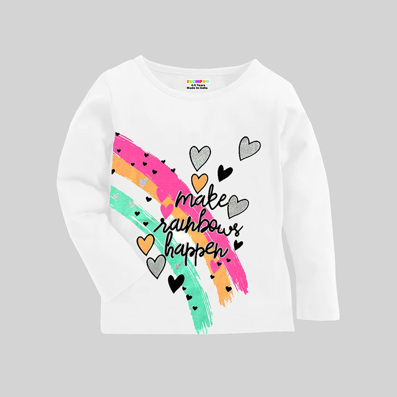 KUCHIPOO Girls Full Sleeves T-Shirts