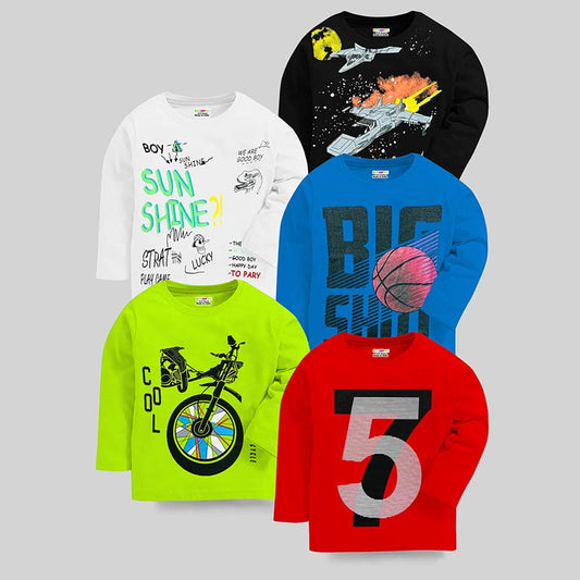 KUCHIPOO Boys Full Sleeves T-Shirts