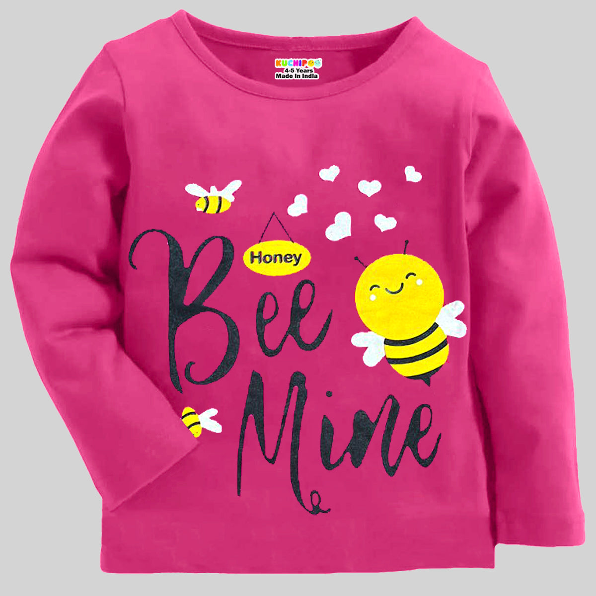 KUCHIPOO Girls Full Sleeves T-Shirts