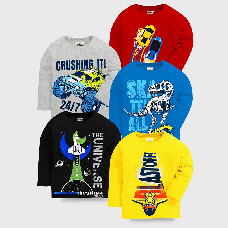 KUCHIPOO Boys Full Sleeves T-Shirts