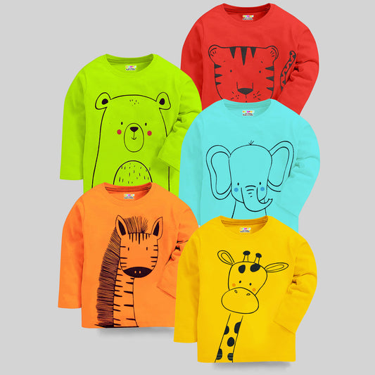 KUCHIPOO Baby Boys and Baby Girls Full Sleeves T-Shirts