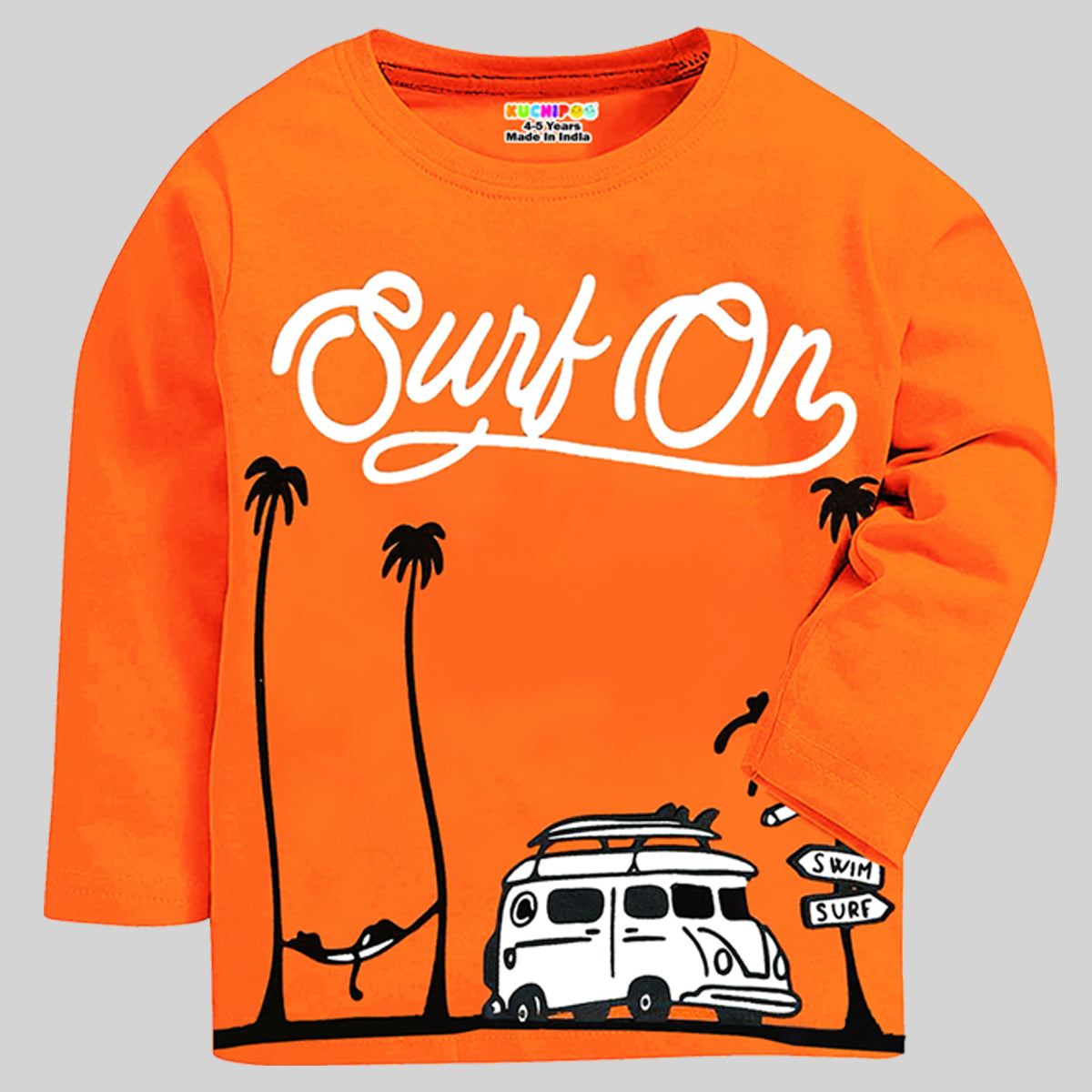 KUCHIPOO Boys  Full Sleeves T-Shirts