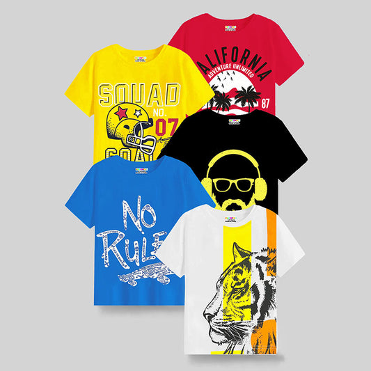 KUCHIPOO Boys Half Sleeves T-Shirts