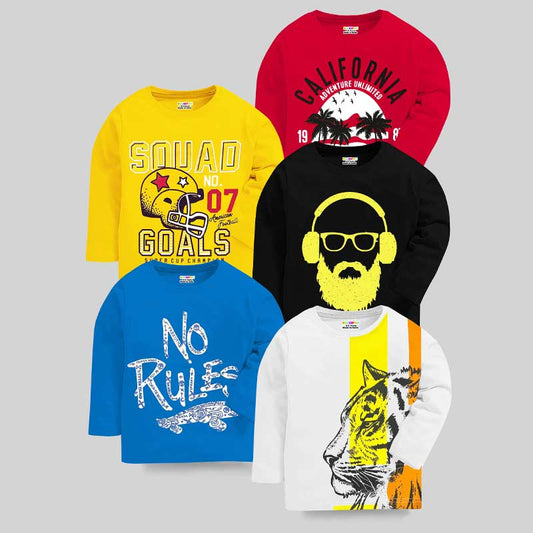 KUCHIPOO Boys Full Sleeves T-Shirts