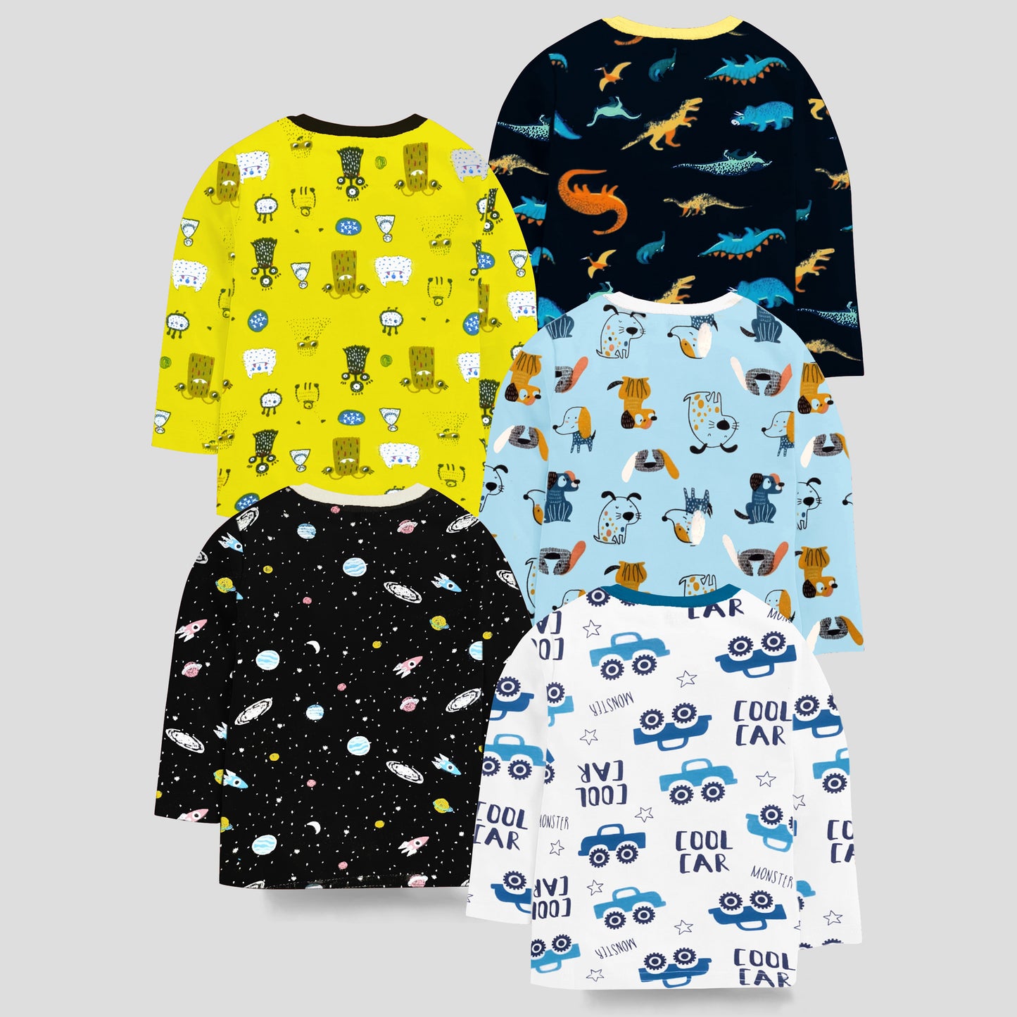 KUCHIPOO Baby Boys and Baby Girls Full Sleeves T-Shirts