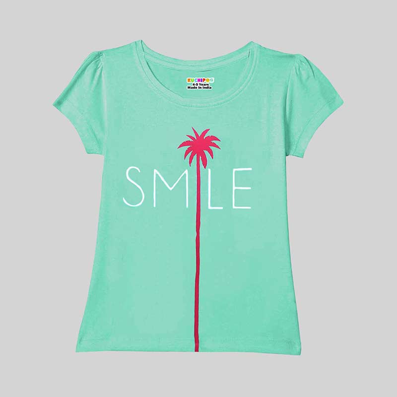 KUCHIPOO Girls Half Sleeves T-Shirts