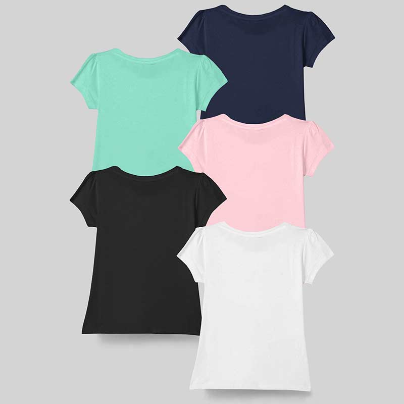KUCHIPOO Girls Half Sleeves T-Shirts