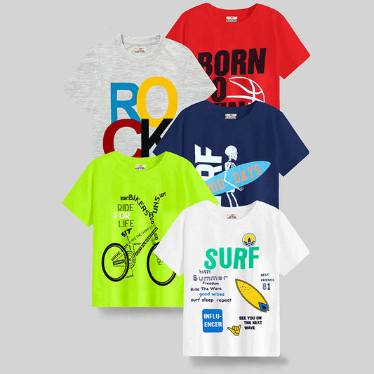 KUCHIPOO Boys Half Sleeves T-Shirts