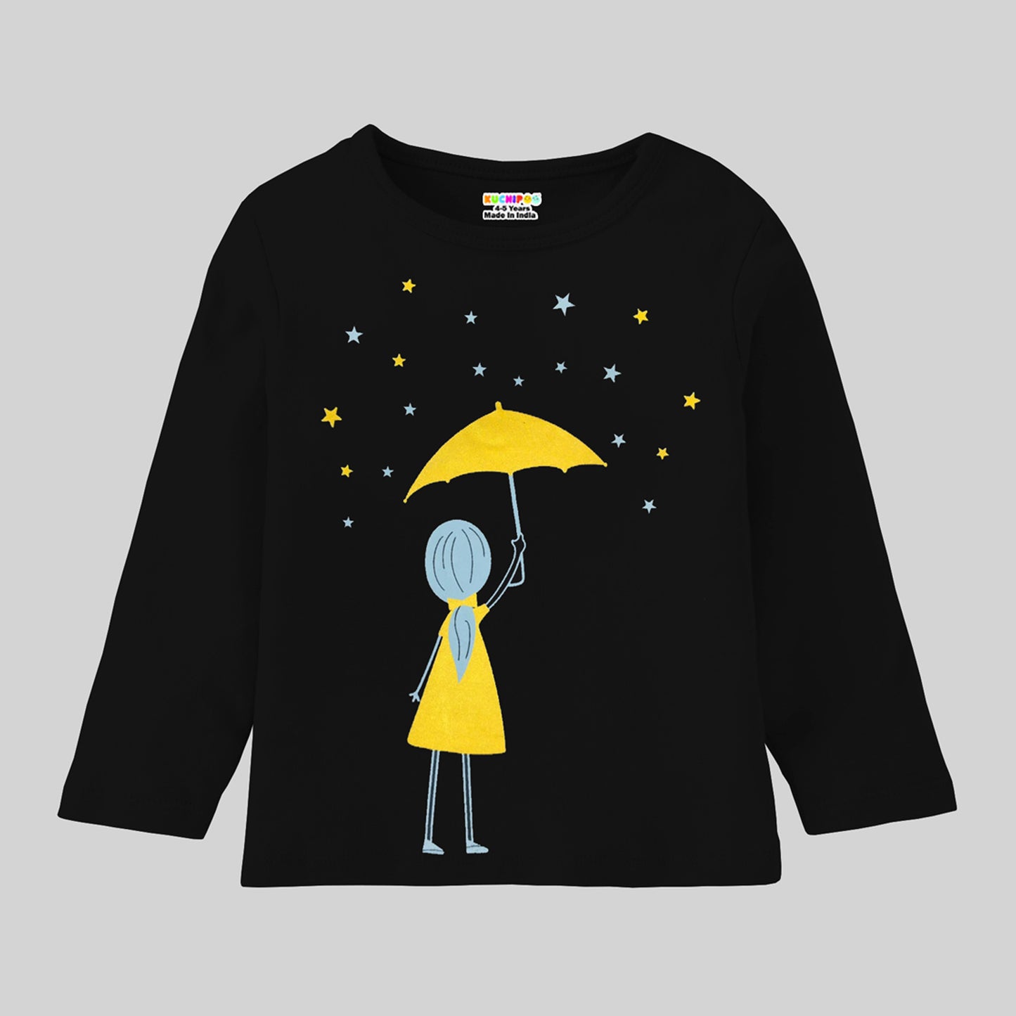 KUCHIPOO Girls Full Sleeves T-Shirts