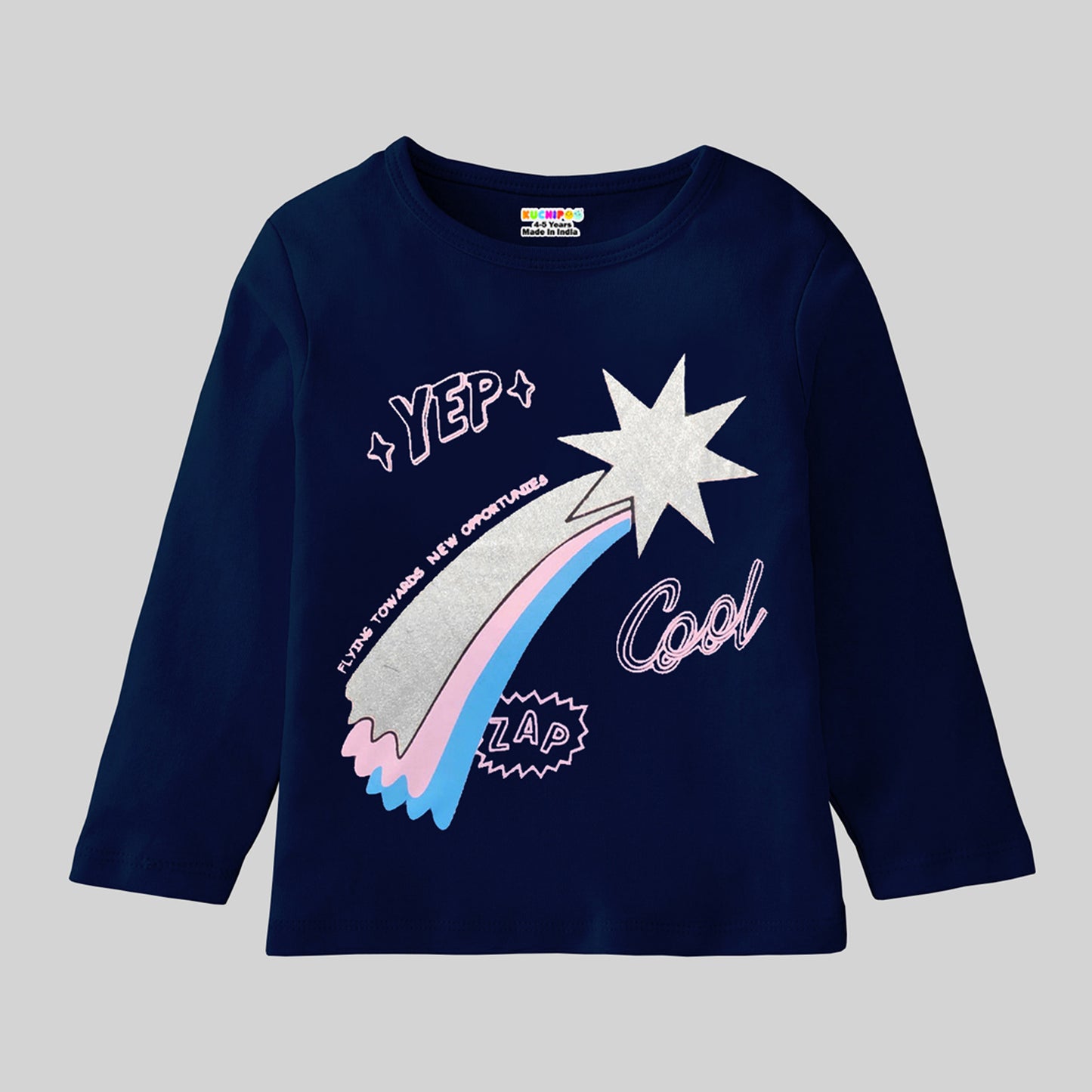 KUCHIPOO Girls Full Sleeves T-Shirts