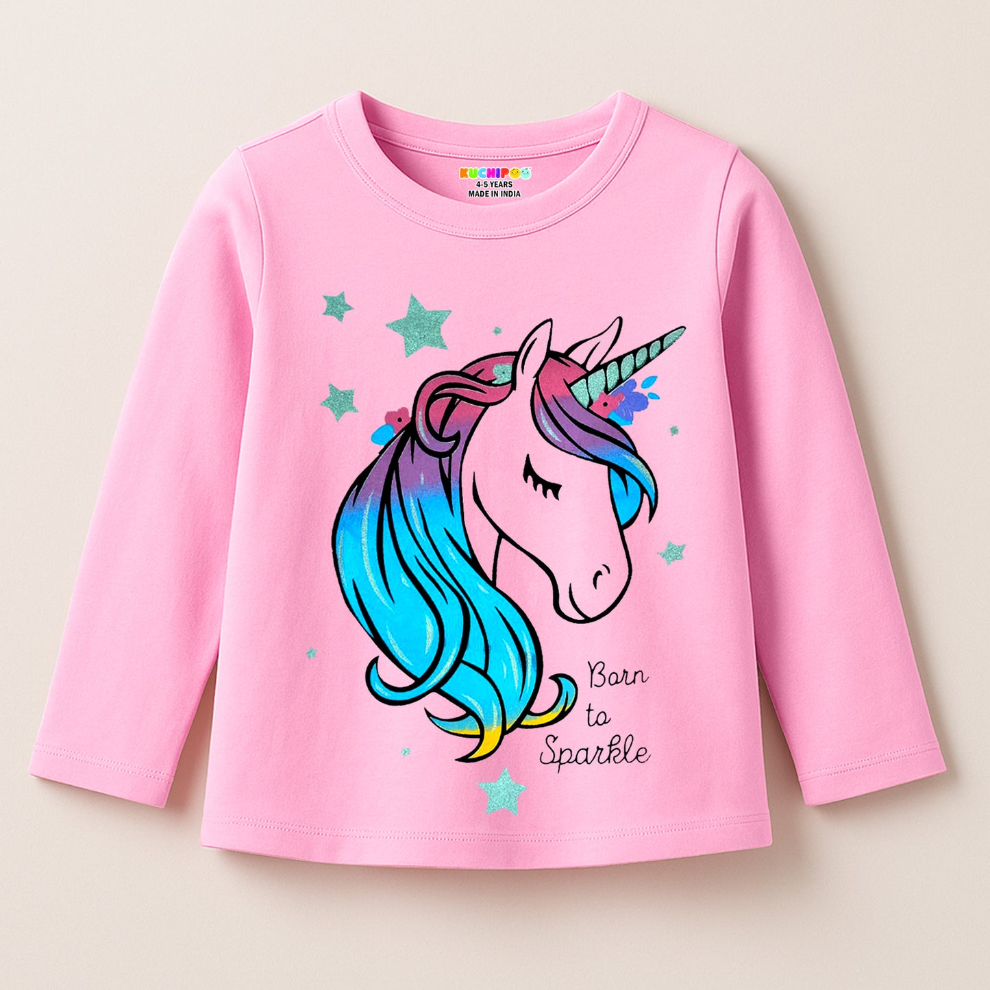 KUCHIPOO Girls Full Sleeves T-Shirts