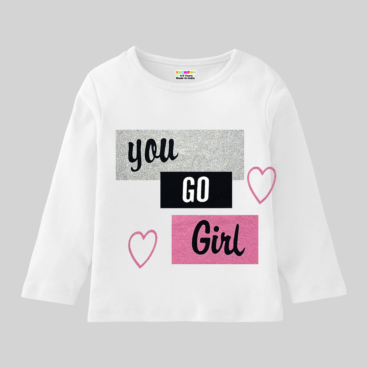 KUCHIPOO Girls Full Sleeves T-Shirts