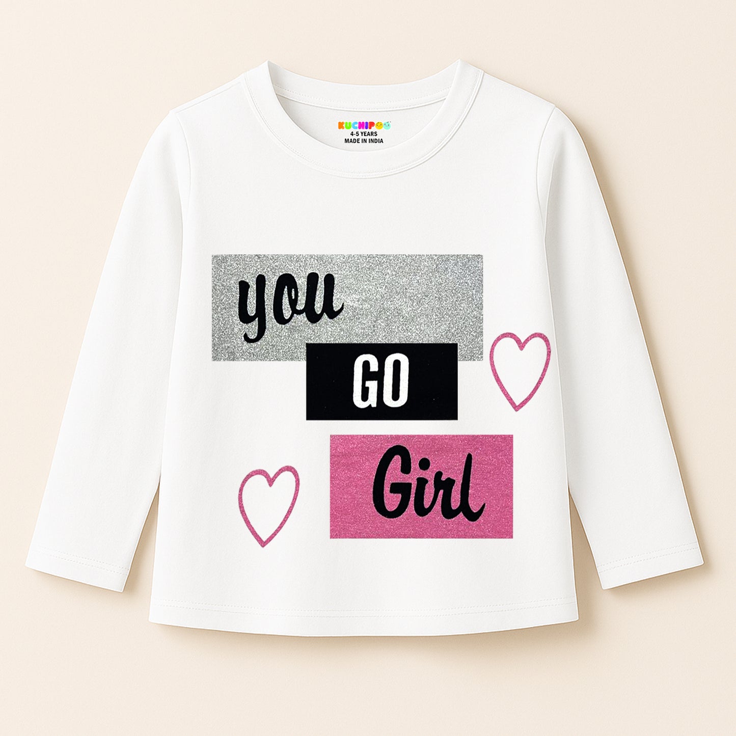 KUCHIPOO Girls Full Sleeves T-Shirts