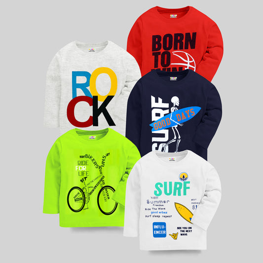 KUCHIPOO Boys Full Sleeves T-Shirts