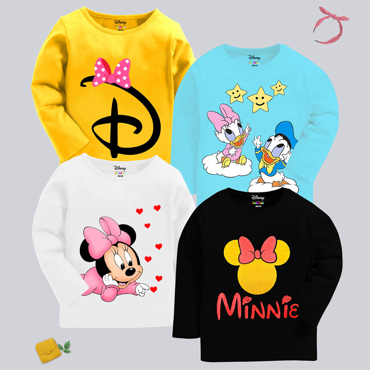 KUCHIPOO Â© DISNEY Baby Girls  Full Sleeves T-Shirts