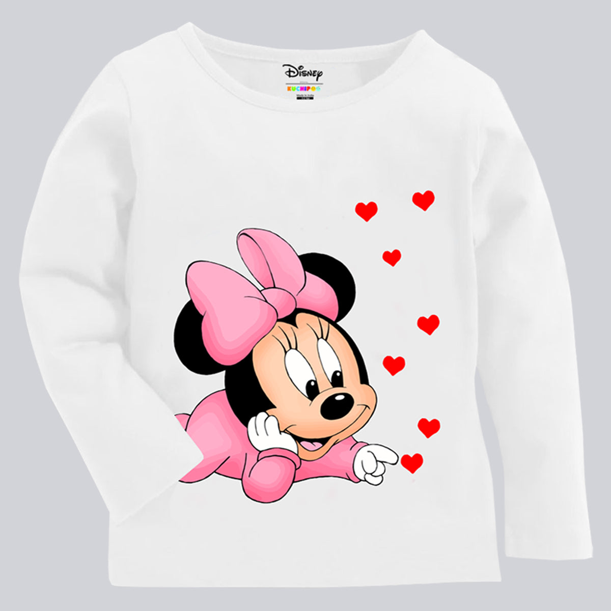 KUCHIPOO Â© DISNEY Baby Girls  Full Sleeves T-Shirts