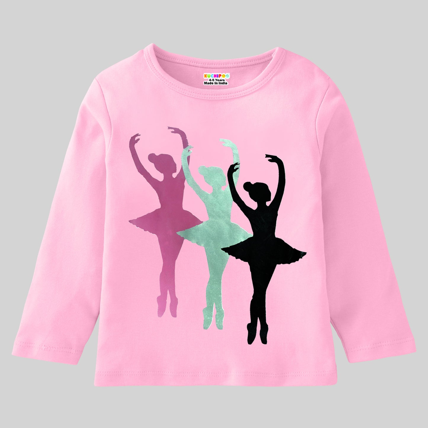 KUCHIPOO Girls Full Sleeves T-Shirts