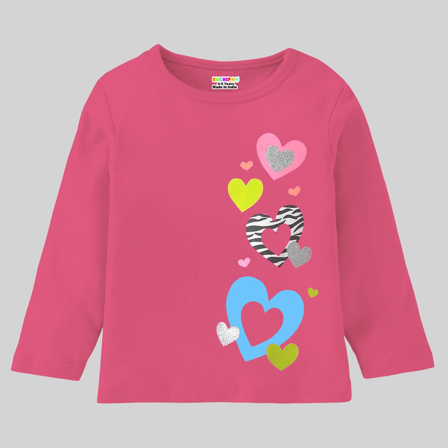 KUCHIPOO Girls Full Sleeves T-Shirts