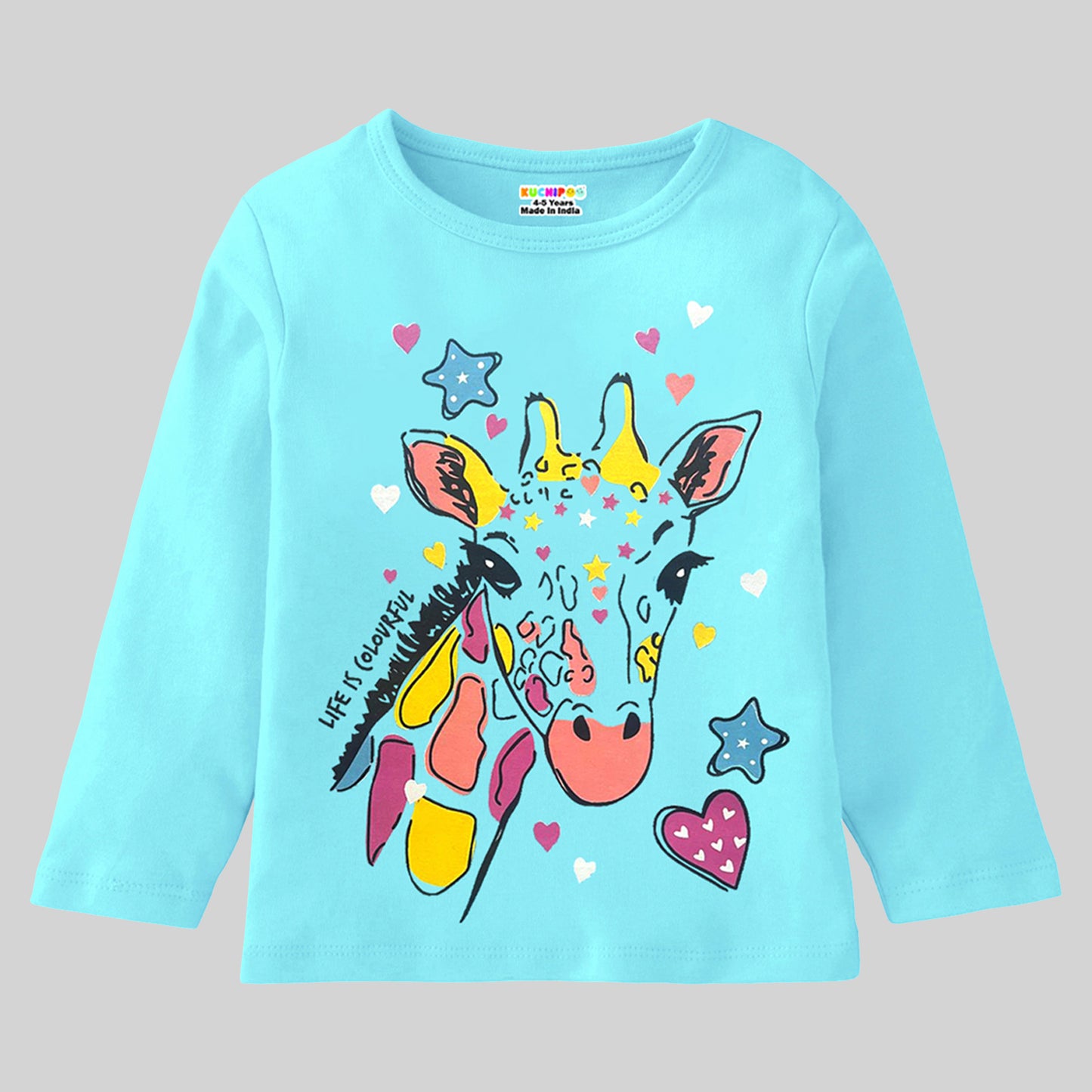 KUCHIPOO Girls Full Sleeves T-Shirts