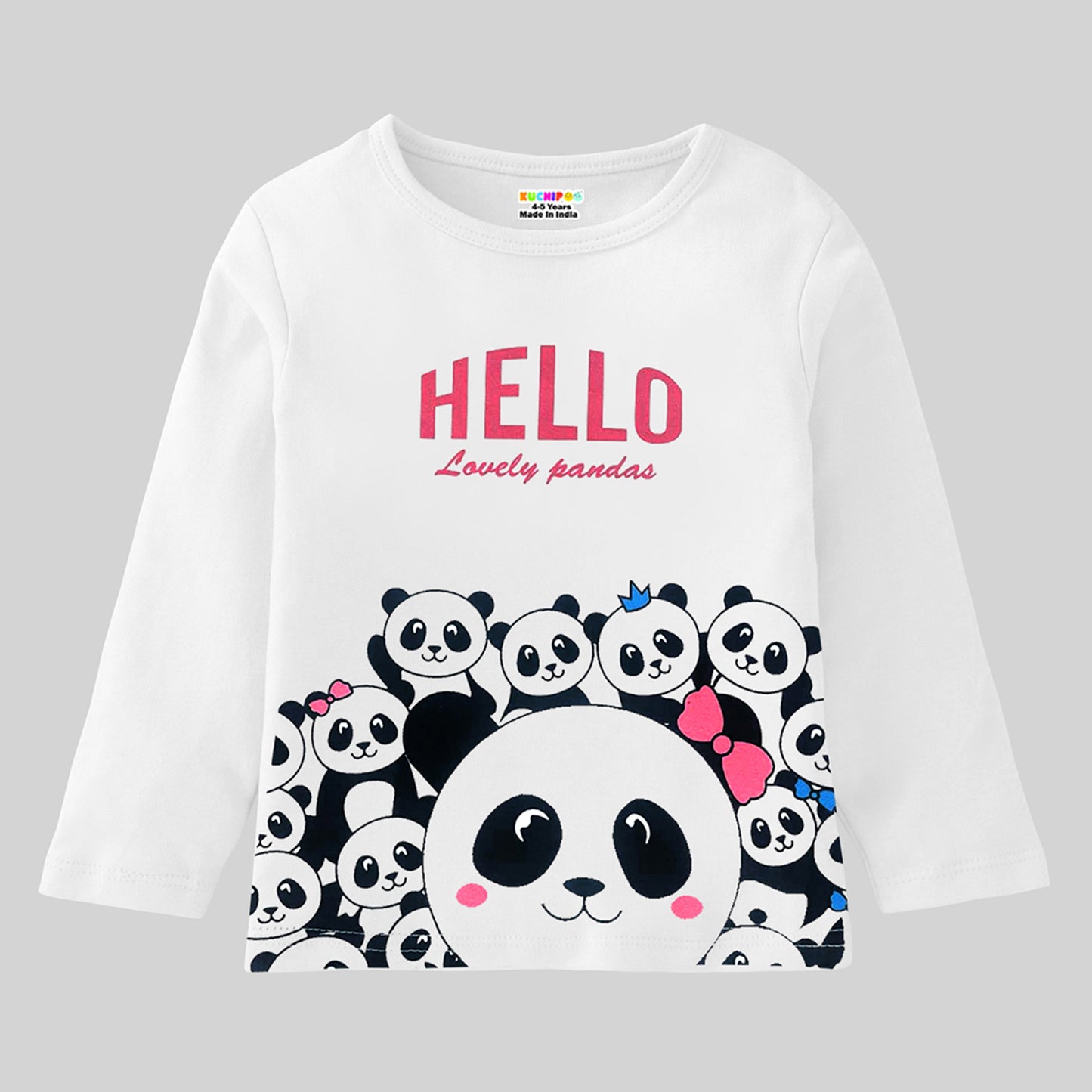 KUCHIPOO Girls Full Sleeves T-Shirts