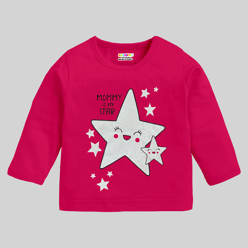 KUCHIPOO Baby Girls  Full Sleeves T-Shirts