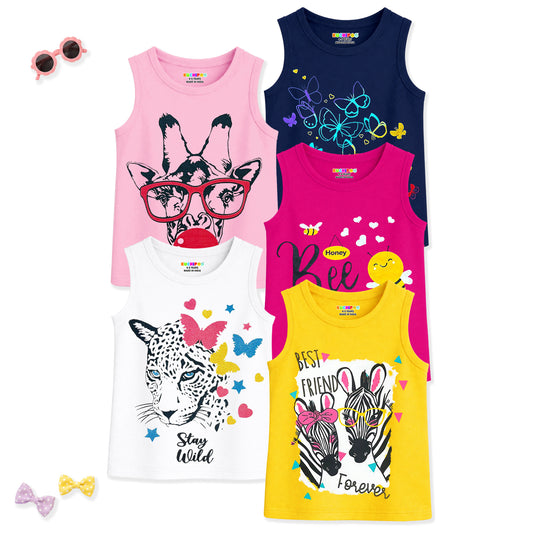 Kuchipoo Girls Sleeveless T-Shirts