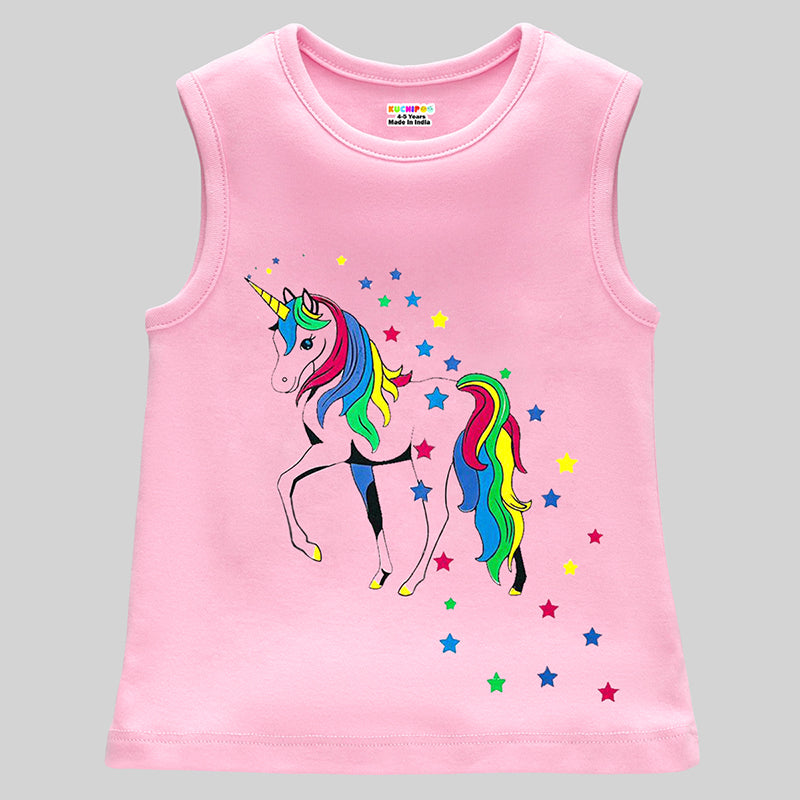 Kuchipoo Girls Sleeveless T-Shirts